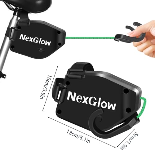 NexGlow Abschleppseil Fahrrad, 2.5M Fahrrad Zugseil für Alle Fahrradstangen, Einziehbares Fahrrad-Abschleppseil Follow me MTB Bike