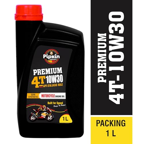 Image of PIPKIN Premium 4T 10W30 SN 1 Litre | Engine Oil with Protective Synthetic Chemistry for BS VI Compatible and New Generation 4 Stroke | Built for Speed & Performance Optimized Fuel Economy