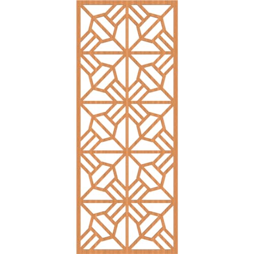 Image of 23 3 /8 inchW x 59 3 /8 inchH x 3 /8 inchT Auburn Decorative Fretwork Wood Wall Panels, Cherry