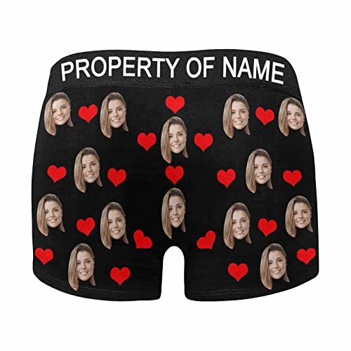 Custom Girlfriend Face Boxer Briefs Property Of Name Personalized Face Boxer Briefs for Men for Valentines Day2