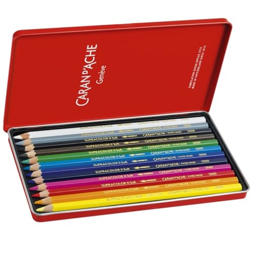 CREATIVE ART MATERIALS Caran D'ache Supracolor Metal Box Set Of 12 (3888.312)