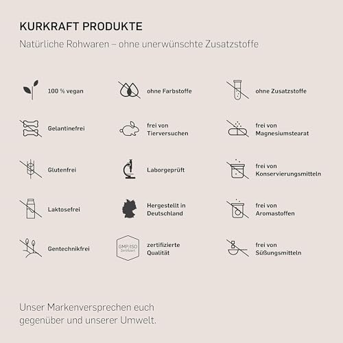 Kurkraft Premium OPC Kapseln (240 Stück) - 1100mg Traubenkernextrakt mit 770mg OPC je Tagesdosis (HPLC) - französische Weintrauben - Vegan - ohne Zusatzstoffe - Deutsche Produktion