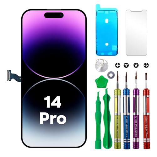 Ace Tech Cellular LCD Screen Replacement for iPhone 14 Pro 6.1 inch (Model A2650, A2889, A2892, A2891, A2890) 3D Touch Screen Display digitizer Repair kit Assembly