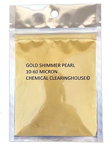Gold Pearl Mica Powder for Epoxy Resin 454 Grams / 16 oz. Gold Metallic Cosmetic Grade - Vegan Friendly - Epoxy Floors and Countertops - 1 Pound - 10-60 microns