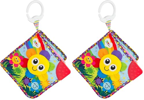 Lamaze Fun with Colors Soft Baby Book - High Contrast Baby Book with Crinkly Cloth Pages - Sensory Books for Babies Ages 6 Months and Up (Pack of 2)