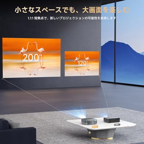 undefined iSinbox プロジェクター 家庭用 小型 【Netflix公式ライセンス・1.1:1超短焦点】 1200Ansi 4K対応 プロジェクター 天井吊り TOFオートフォーカス Dolbyサウンド搭載 WiFi 6&Bluetooth5.3双方向通信 300″大画面 ぷろじえくたー 家庭用 自動台形補正 公式アプリ内蔵 Switch対応 ゲーム用 静音 軽量 ぷろじえくたー 日本語取扱説明書 の商品画像 3