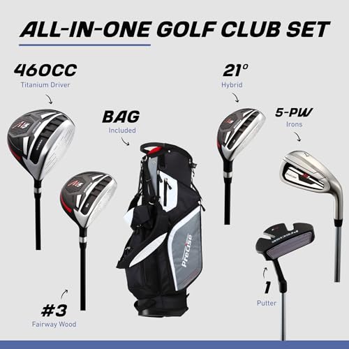 Precise M5 Men’s Golf Set – 460cc Driver, Wood, Hybrid, 5-PW Irons, Putter, Stand Bag, 3 Headcovers - Image 3