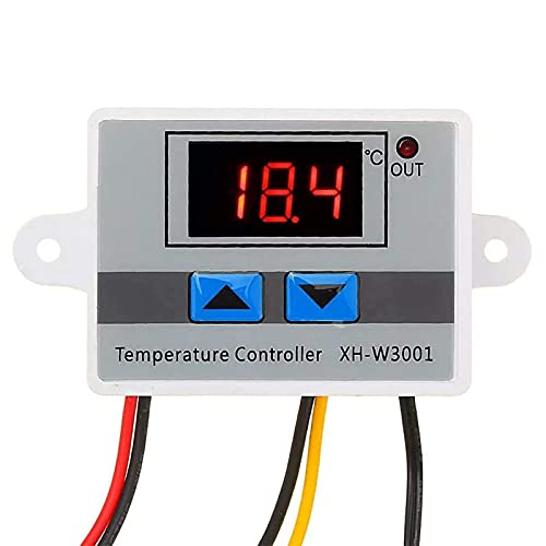 RUIZHI XH-W3001 Digital LCD Module de Contrôleur de Température, Microcomputer Thermorégulateur Thermocouple Thermostat avec Sonde étanche (24V/240W)