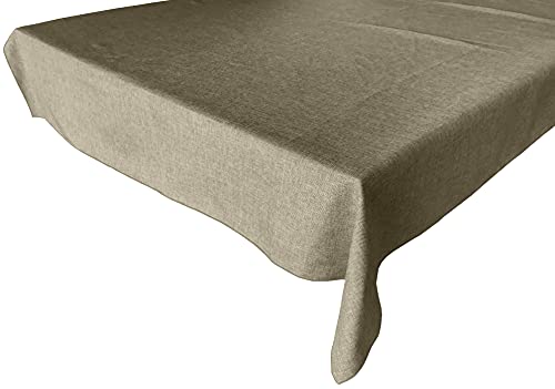 Zen Creative Designs Faux Burlap Tablecloth Non-Itch Soft to Touch Wedding Birthday Bridal Baby Shower Event Party Table Decor (58" x 76", Wheat)