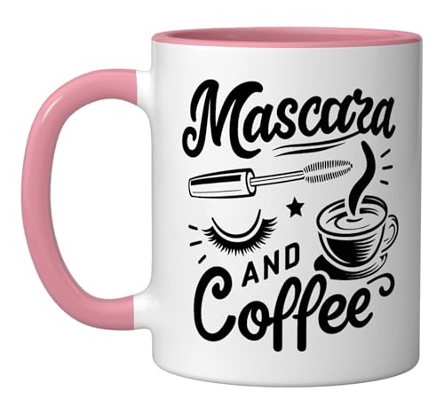 Taza de cerámica 11 oz para cosmología Rosa/Blanco miniatura 1