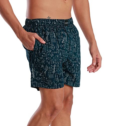 FREECULTR Men's Modal Boxer Shorts (Pack of 2) (FC-PRNT-BXR-HWB-MDG-02_S_Hawaiian Blue & Yellow_S)