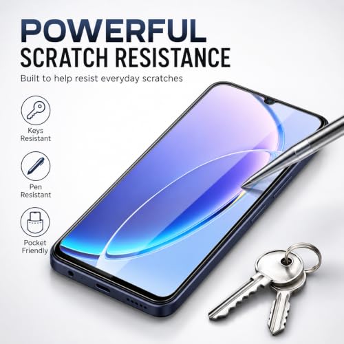 Image of FIRST MART Tempered Glass for Vivo T5 Lite, 9H Full-Glue Screen Protector, 3D Edge-to-Edge, HD Clear, Oleophobic, Case-Friendly, Black, Pack of 1