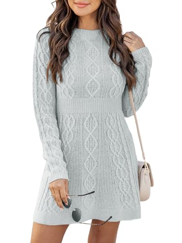 Ebifin Vestidos de Invierno para Mujer, de Cuello Redondo,