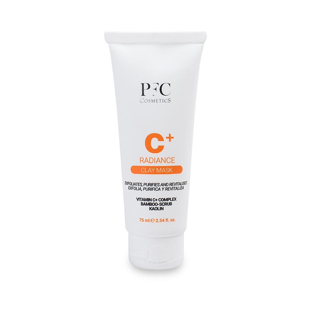PFC Cosmetics - Mascarilla Exfoliante Facial con Vitamina C+ 75ml. Limpia y Exfolia con Partículas Físicas. Limpieza Profunda de los Poros. Desincrusta. Todo Tipo de Pieles. Hombre y Mujer