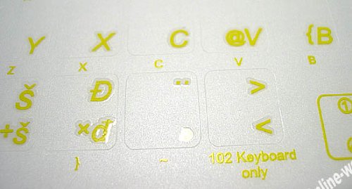 Pegatinas transparentes amarillas para teclados PC miniatura 2