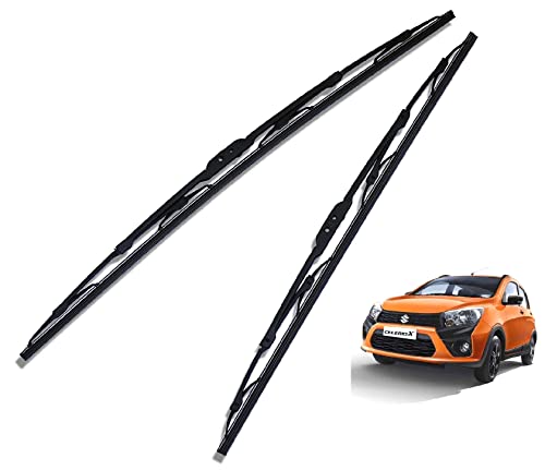 Image of Euro Care Metal Type Wiper Blade Compatibility with Maruti Suzuki CelerioX Windshield Car Wiper Blade Size D-21,P-14