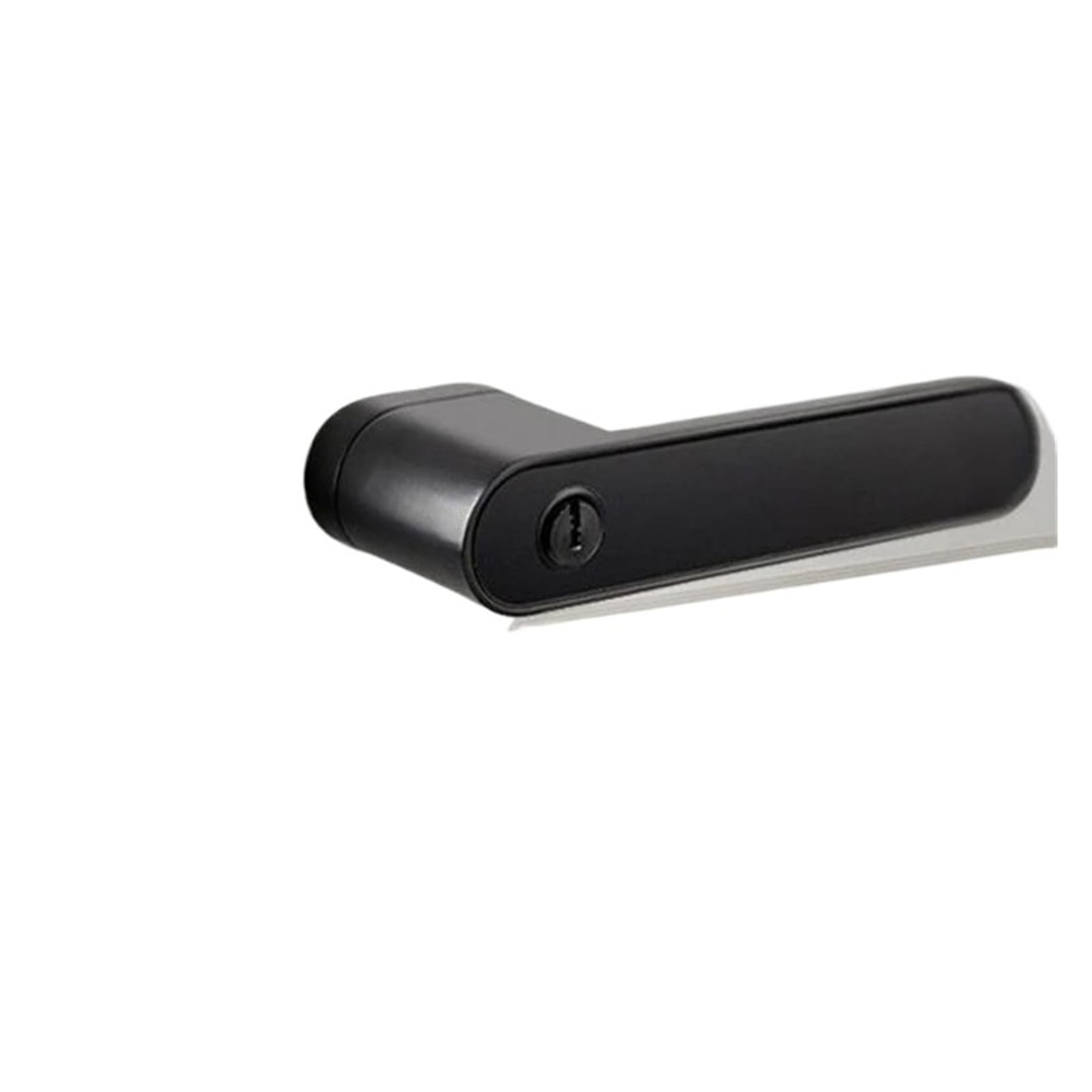 Sjloynwq 60A2 Black Indoor Solid Wood Door Handle Lock Silent Hardware Home(60A2 Black)