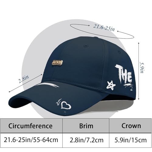 Image of Baseball Cap for Women Men - Adjustable Size Hat | Sun Protection,Colourfast,Moisture Wicking,Ponytail Hole,Wrinkle Free