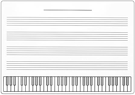 Dry Erase Music Staff White Board, Portable A4 Size (8.3"×11.7")