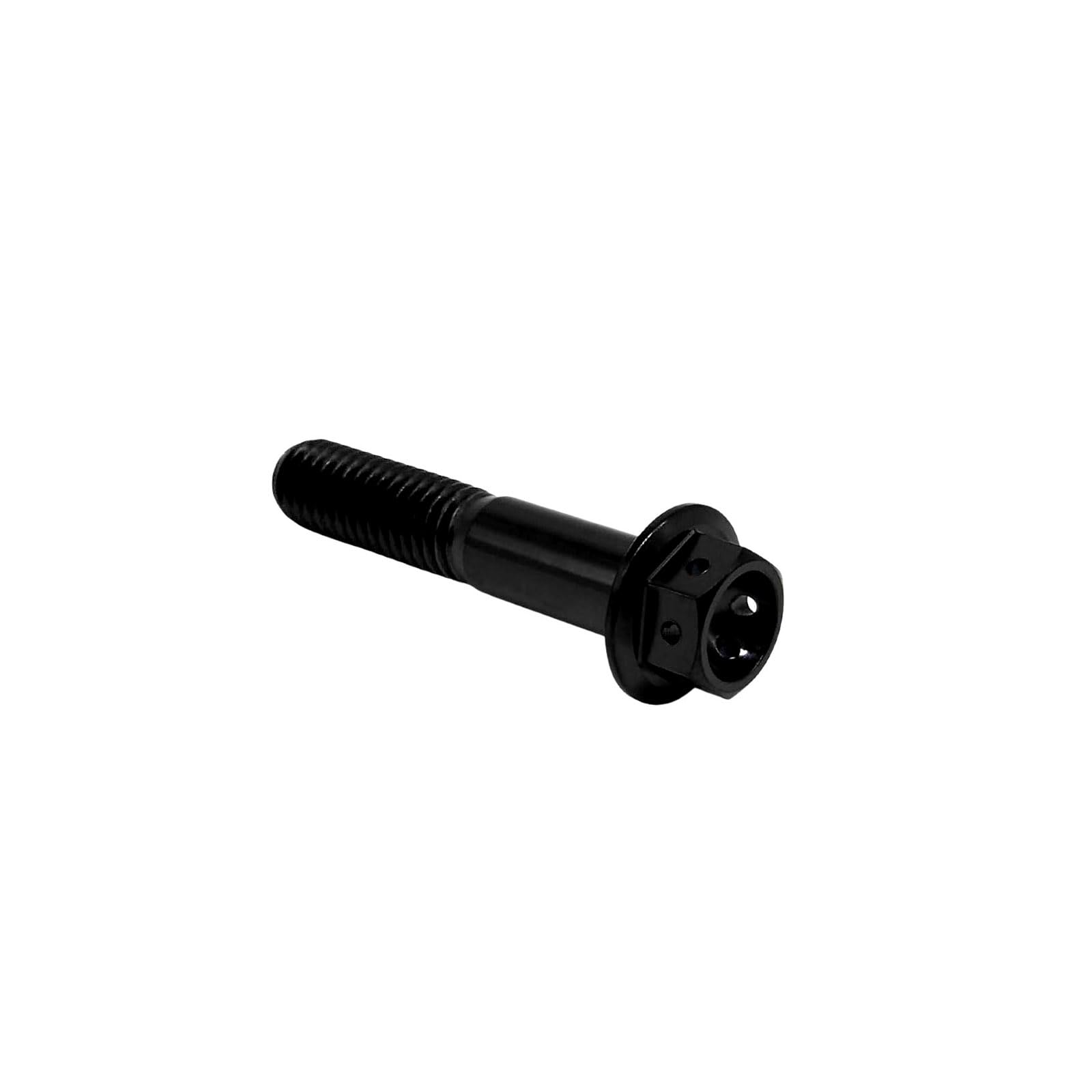RISON-Titanium Lot de 5 Boulons en Titane avec Bride M8x1.25x50mm, Boulons à Tête Hexagonale avec Flange, Vis Hexagonales Rondelle à Bride en Titane GR5 Vis de Fixation pour Moto, Vélo