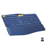 ♛【Diseño ergonómico】 Estructura de teclado ergonómica curvada y dividida para una postura de escritura natural
