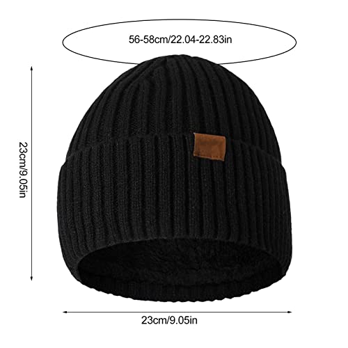 Chapéus de gorro para homens | Chapéu de lã de inverno algodão para homens,Gorro Masculino Gorro de