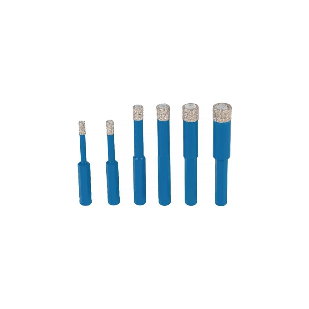 Tyrolit Juego de brocas para azulejos DDT HEX (6 piezas, diámetro 5, 6, 8, 10, 12, 14 mm)