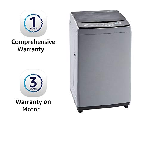 AmazonBasics 8.5 Kg Top Load Washing Machine (Grey/Black, Full Metal
