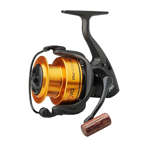 JRC RV 7000M Limited Edition Carp Fishing Reel, Special Colour Theme, Balanced Rotor and Lightweight Aluminium Spool, The Ideal Carp Reel for Stalking or Float Fishing, Unisex, Black Gold, 7000
