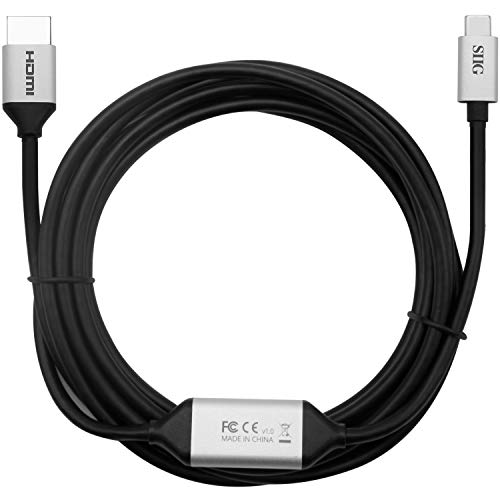 SIIG 3M USB Type C to 4K HDMI Active Cable | Thunderbolt 3 Compatible | Works with USB-C MacBook Pro, iMac, Surface Book 2, Pixelbook, Galaxy S8/S9/Note 8, Google Pixel