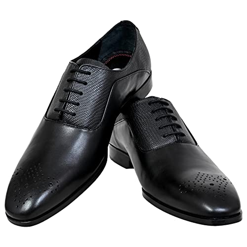 HX London Formal & Party Oxford Brogue Snake Print Lace-Up Shoe f...