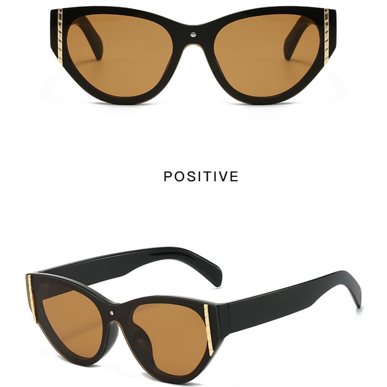 Lunettes de soleil œil de chat UV400 avec verres larges contre les reflets