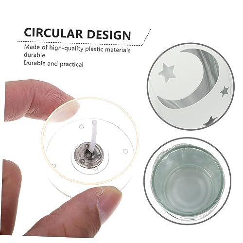 Kit para hacer velas con mechas y portavelas de plástico miniatura 2
