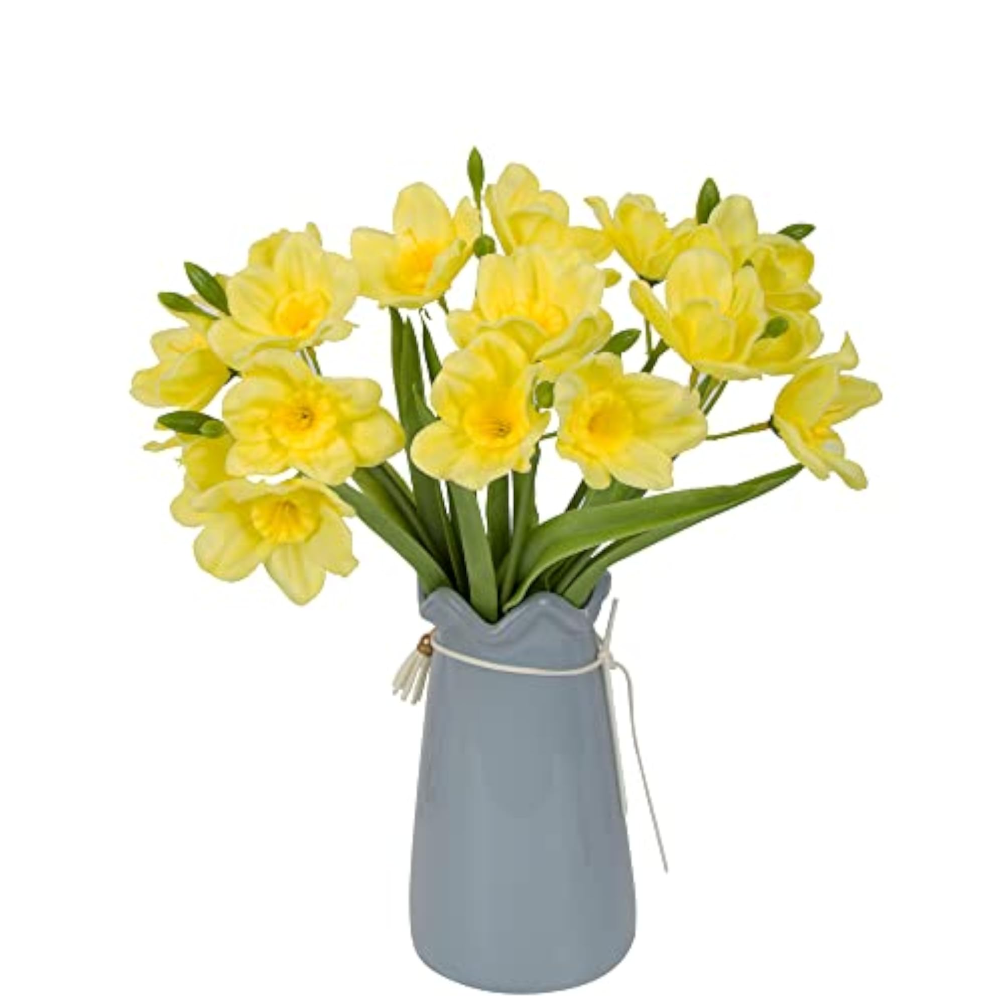 2pcs Artificial Daffodil Bundles with Latex Flowers