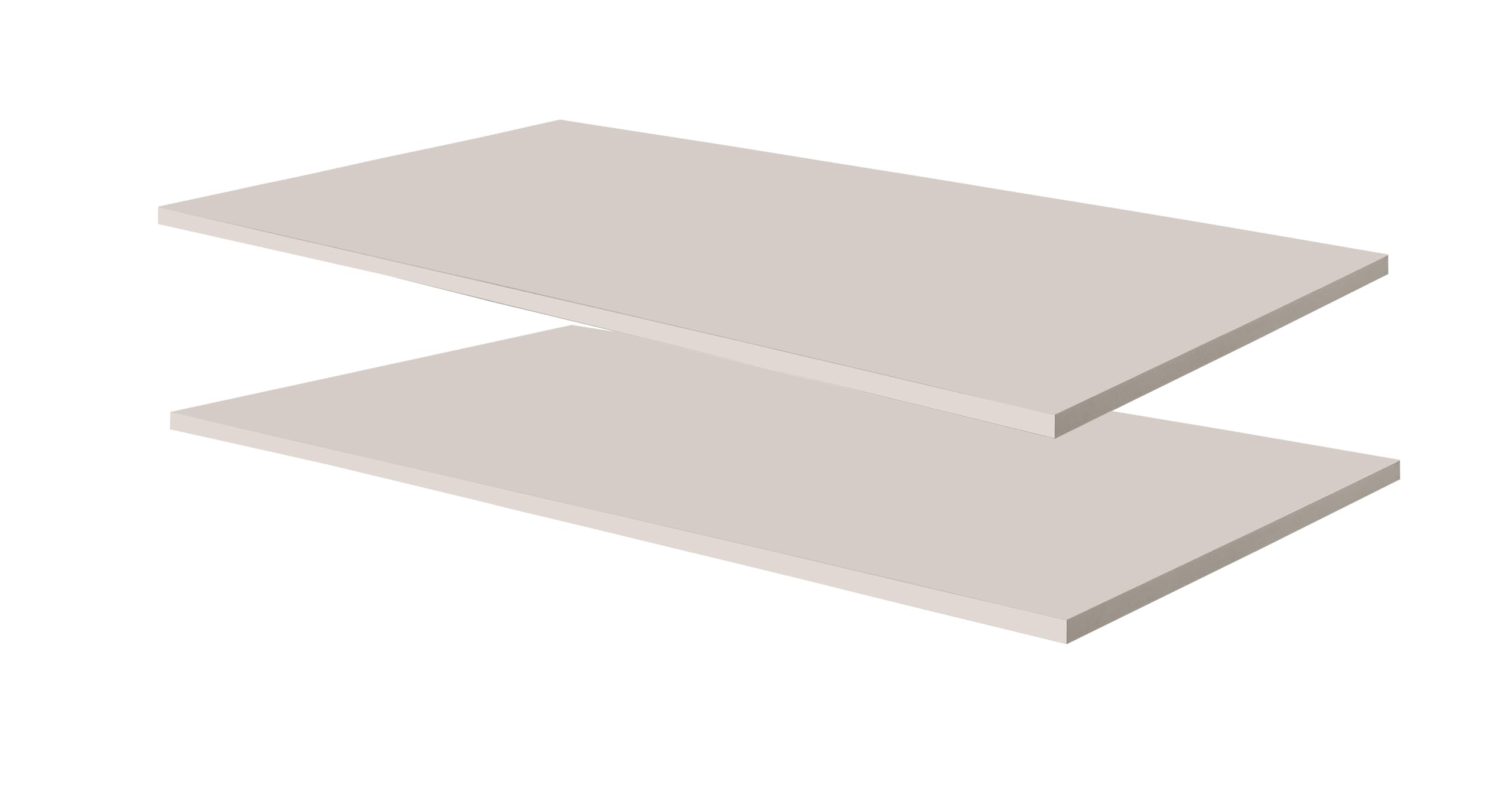 Composad | Coppia di Ripiani per Armadio a 5 Ante ARA395 Linea Favorita (LxAxP): 91,3x3,6x55,4 cm, Grigio Cashmere Topmatt, Made In Italy