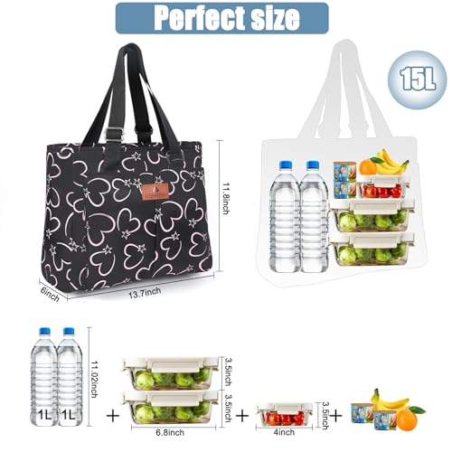 HSHRISH 15L Heart-Shaped Insulated Tote