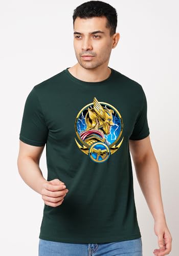 Image of Wear Your Opinion Men's S to 5XL Premium Combed Cotton Printed Half Sleeve T-Shirt (Design: Golden Thor)