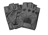 Allstate Leather Unisex Adult AL3009 Premium Fingerless Glove Large Black