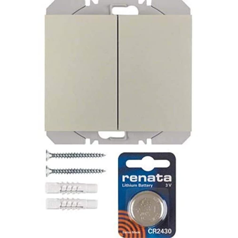Pulsador de superficie KNX radio double Hager Berker K.5 acier bouton sans fil