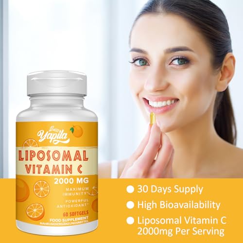 Liposomal Vitamin C Capsules 2000mg, Maximum Absorption, High dose VIT C, Ascorbic Acid, Antioxidant Supplement, Soy-Free, Non-GMO - Image 3