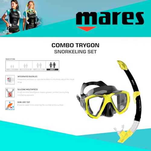 MARES Adult Trygon Snorkeling Combo, Máscara y Juego de Buceo con Snorkel miniatura 5