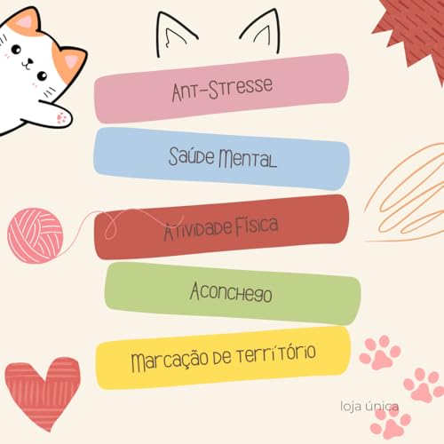 Arranhador Parede Gato Corda Sisal Brinquedo de Gato Poste Arranhador para Gatos Premium Ronroneira