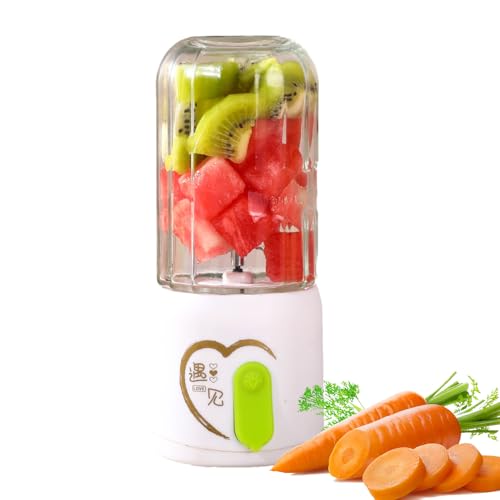 Wezalget Mini licuadora portátil, mini licuadora - Batidora recargable portátil, exprimidor eléctrico, para bebidas para cocina, hogar, viajes, lugar de trabajo y deportes