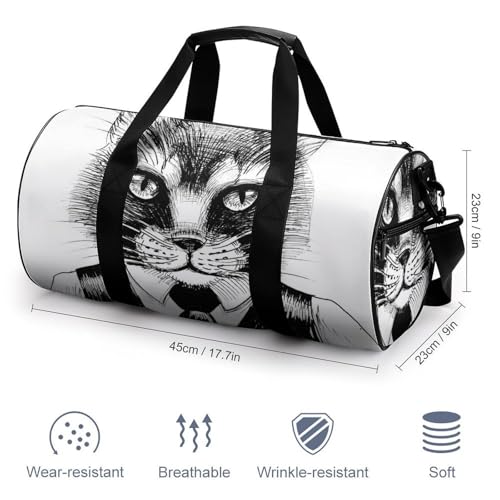 Sac de camping chat gentleman pour ranger vos affaires de marche - 2