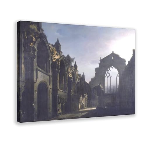 Louis Daguerre toile Ruines de la chapelle Holyrood pour décorer un bureau élégant