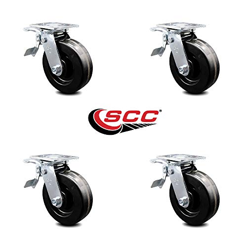 Service Caster SCC-TTL30S620-PHR-4 Phenolic Swivel Top Plate Casters Set Of 4 Heavy Duty thumb #1