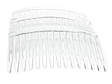 4 Pack of 7cm Clear Plain French Side Hair Combs Slides Grips Clips Hair Accessories for Women Girls by Glitz4Girlz…