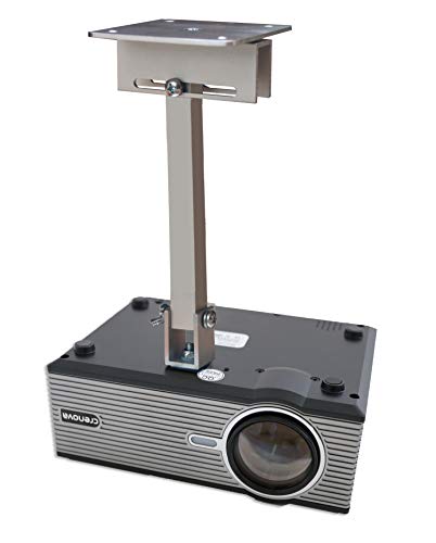 Image of PCMD, LLC. Projector Ceiling Mount Compatible with Crenova BL88 XPE460 XPE470 with Lateral Shift Coupling (12-Inch Extension)