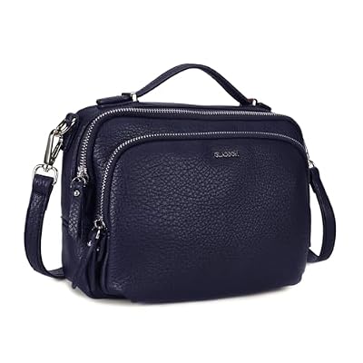 Gladdon Piccola Borsa a Tracolla Donna, Crossbody Bag con 3 Scomparti Capienti, Borsa Mano PU Pelle Sintetica, Borsetta Moda Borse Spalla con Tracolla Regolabile e Rimovibile…Blu navy