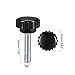 uxcell M6 x 30mm Metric Male Thread Knurled Clamping Knobs Grip Thumb Screw on Type Hand Clamping Handle Bolt with Plastic Knobs Black 10 Pcs